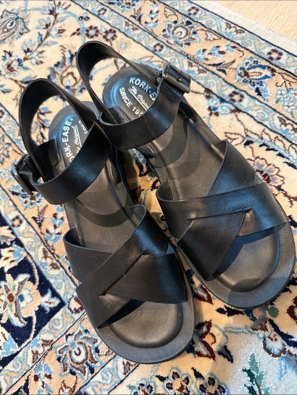 Kork-Ease New Black Sandals 9M - Picture 6 of 8